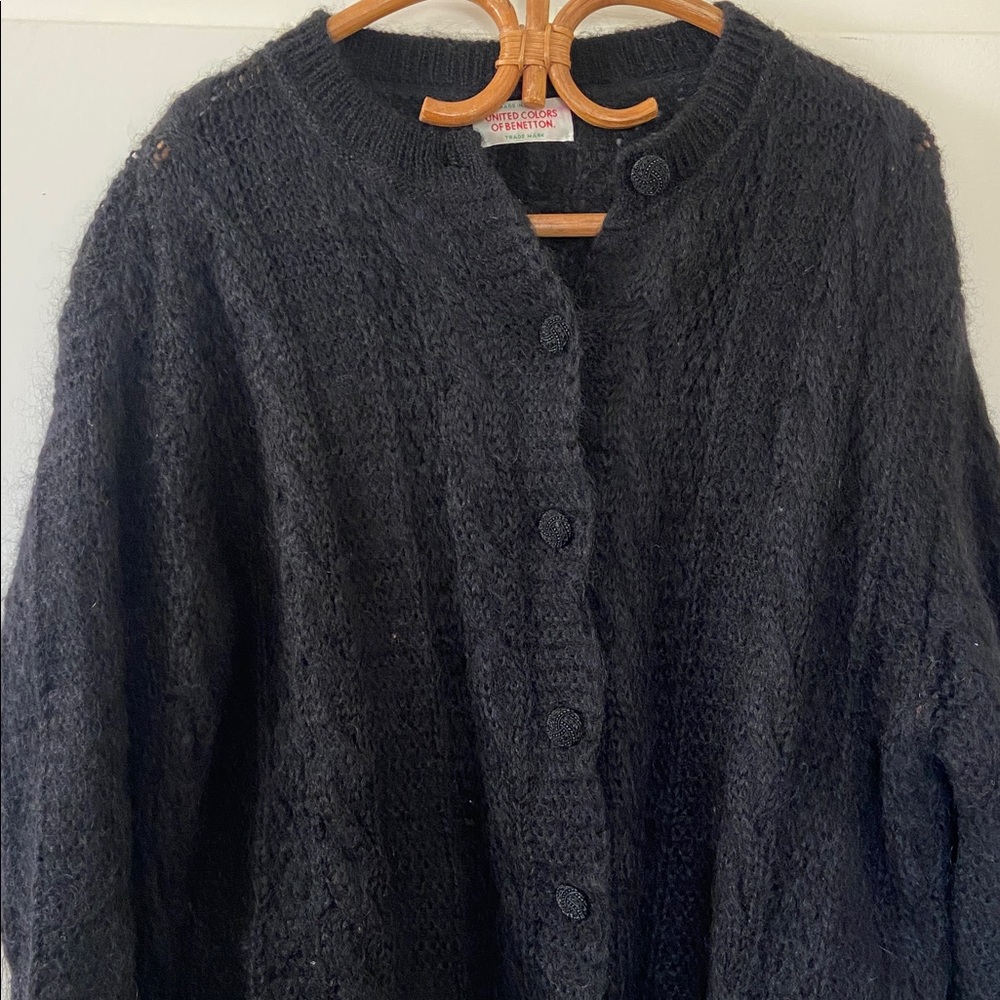 United Colors Of Benetton Black Women's Vintage Cardigan